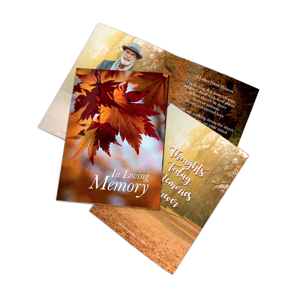 Memorial card design MCF-010
