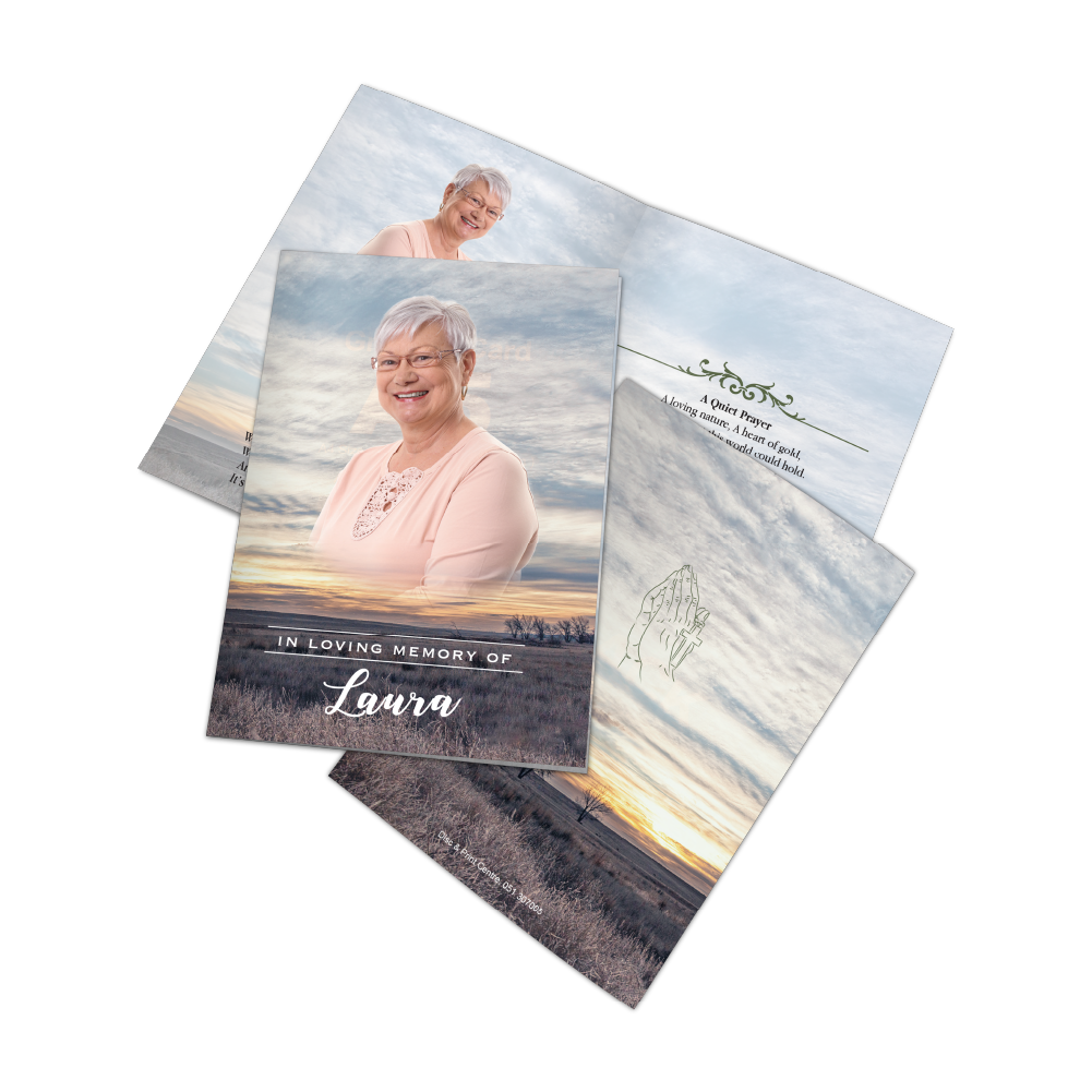 Memorial card design MCF-013