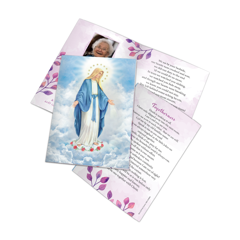 Memorial card design MCF-020